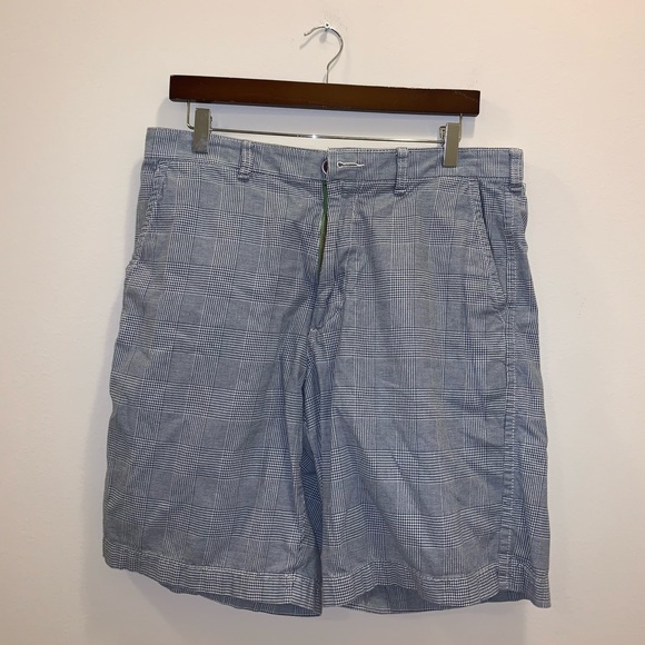 American Eagle Dark Blue & White Plaid shorts W 33 - Picture 2 of 13